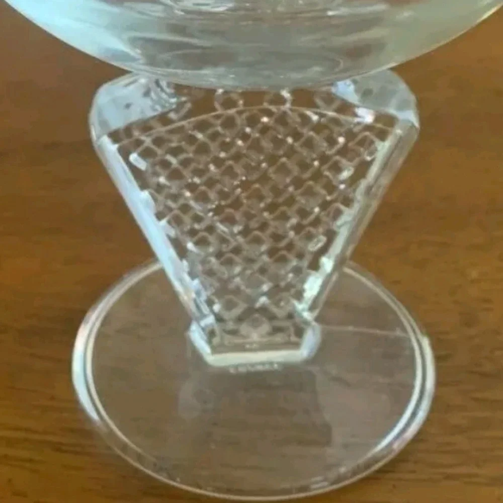 Cristal d'Arques Gaufrette Wedge Stem Large Champagne‎ Sherbet(s) Glasses